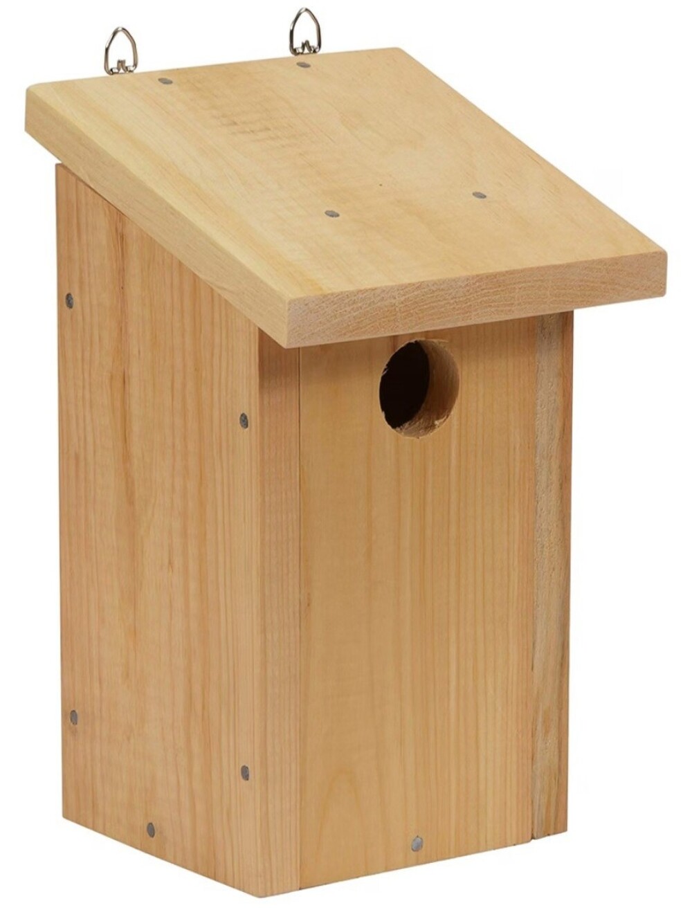 Natural Diamond Wooden Bluebird House - Natural Color